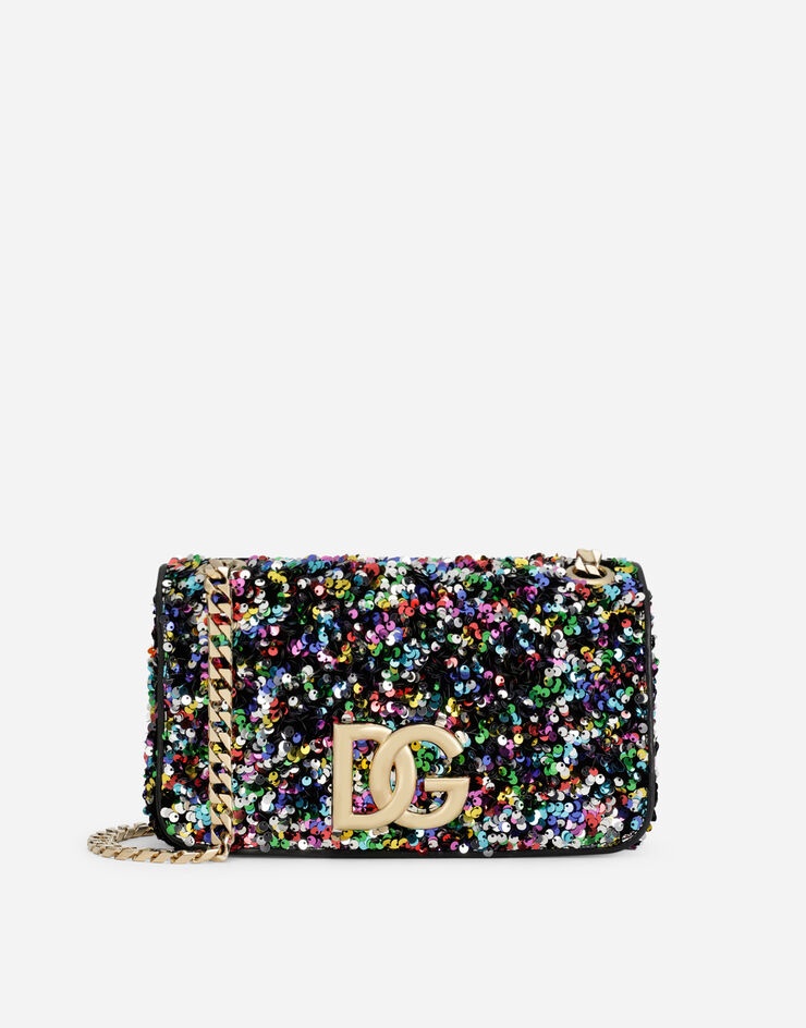 Multi-colored sequined 3.5 shoulder bag - 1