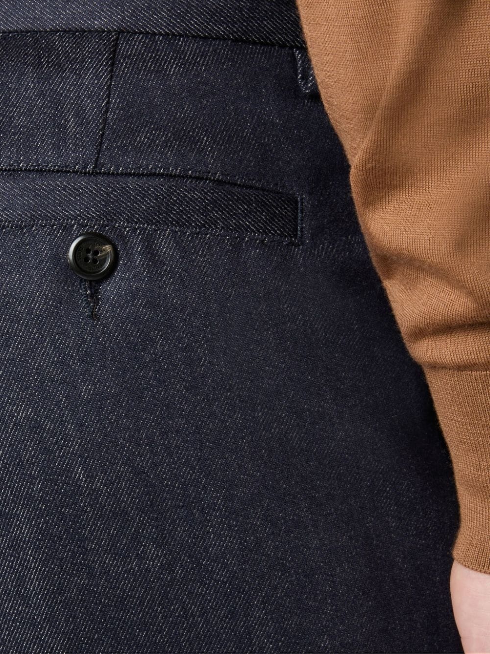 wool denim tailored trousers - 5