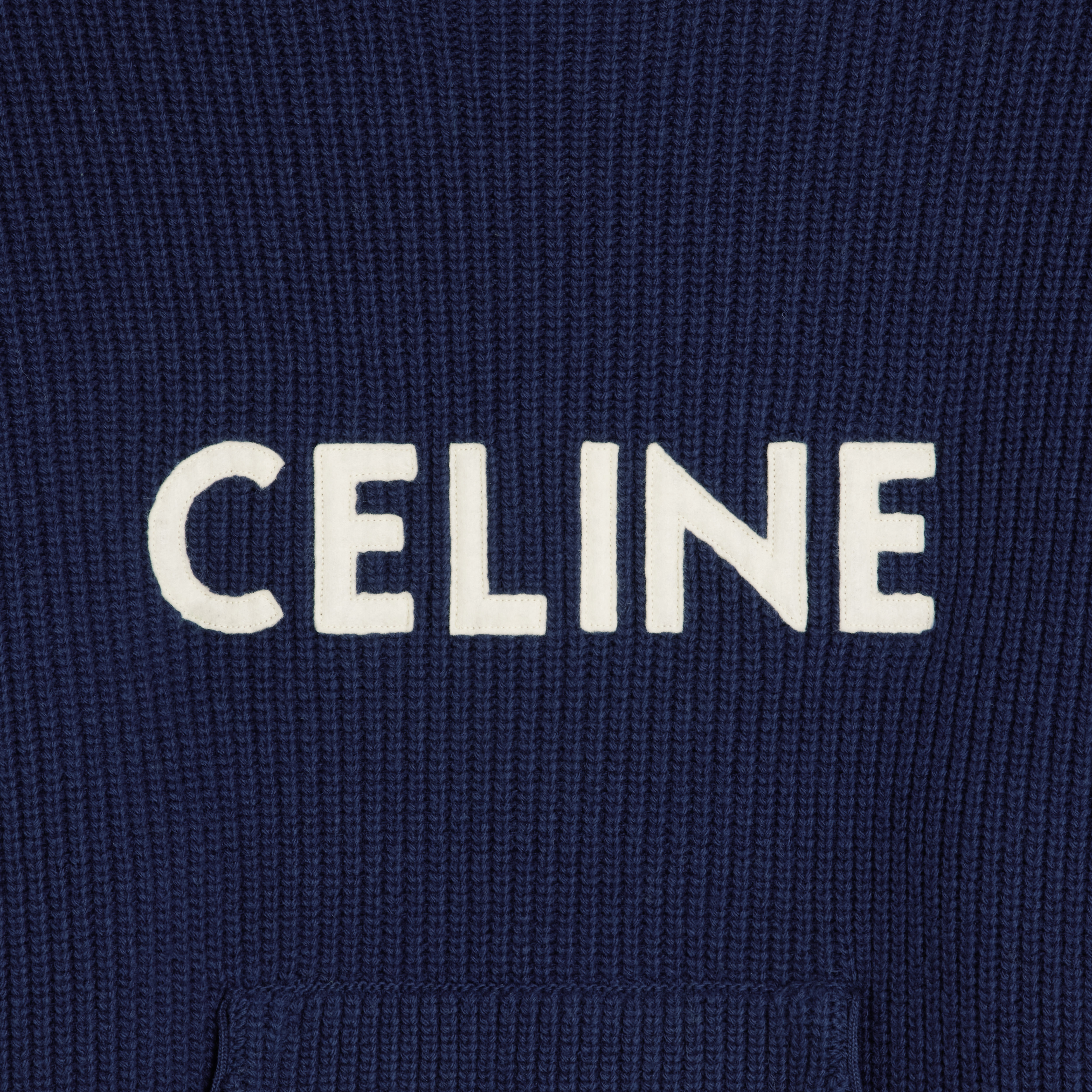 Celine hooded sweater in ribbed wool - 4