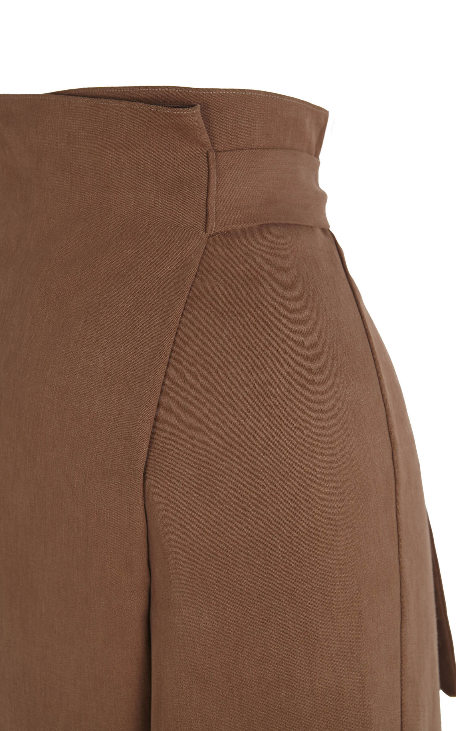 After Linen Wrap Pants brown - 4