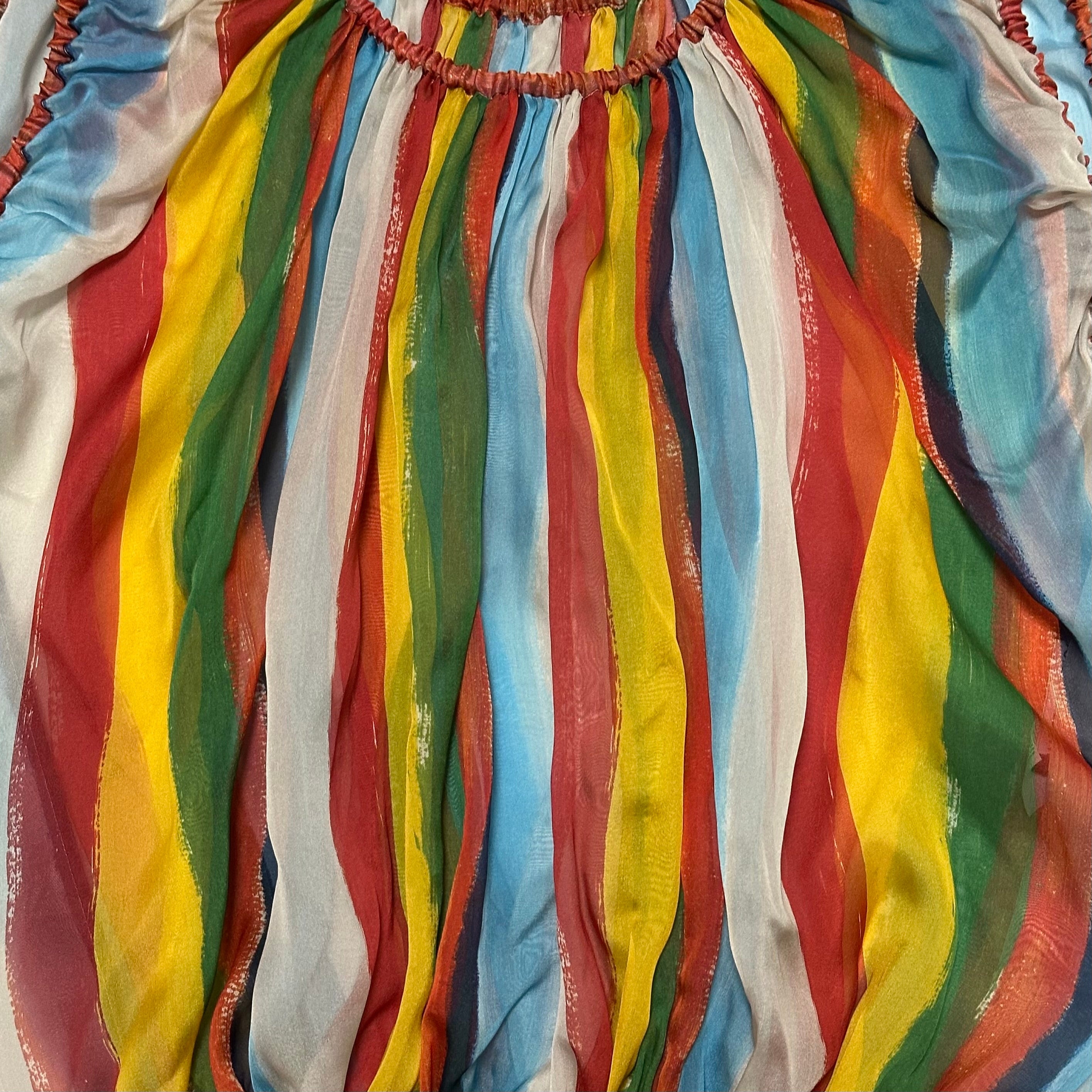 DOLCE&GABBANA Spring Summer 2002 Striped Silk Top - 3