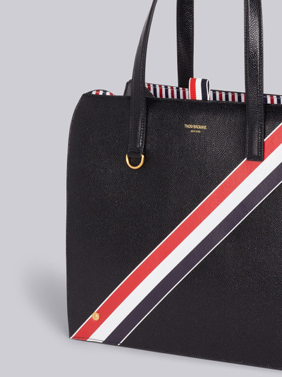 Thom Browne Black Pebbled RWB Frame Mrs. Thom Tote outlook