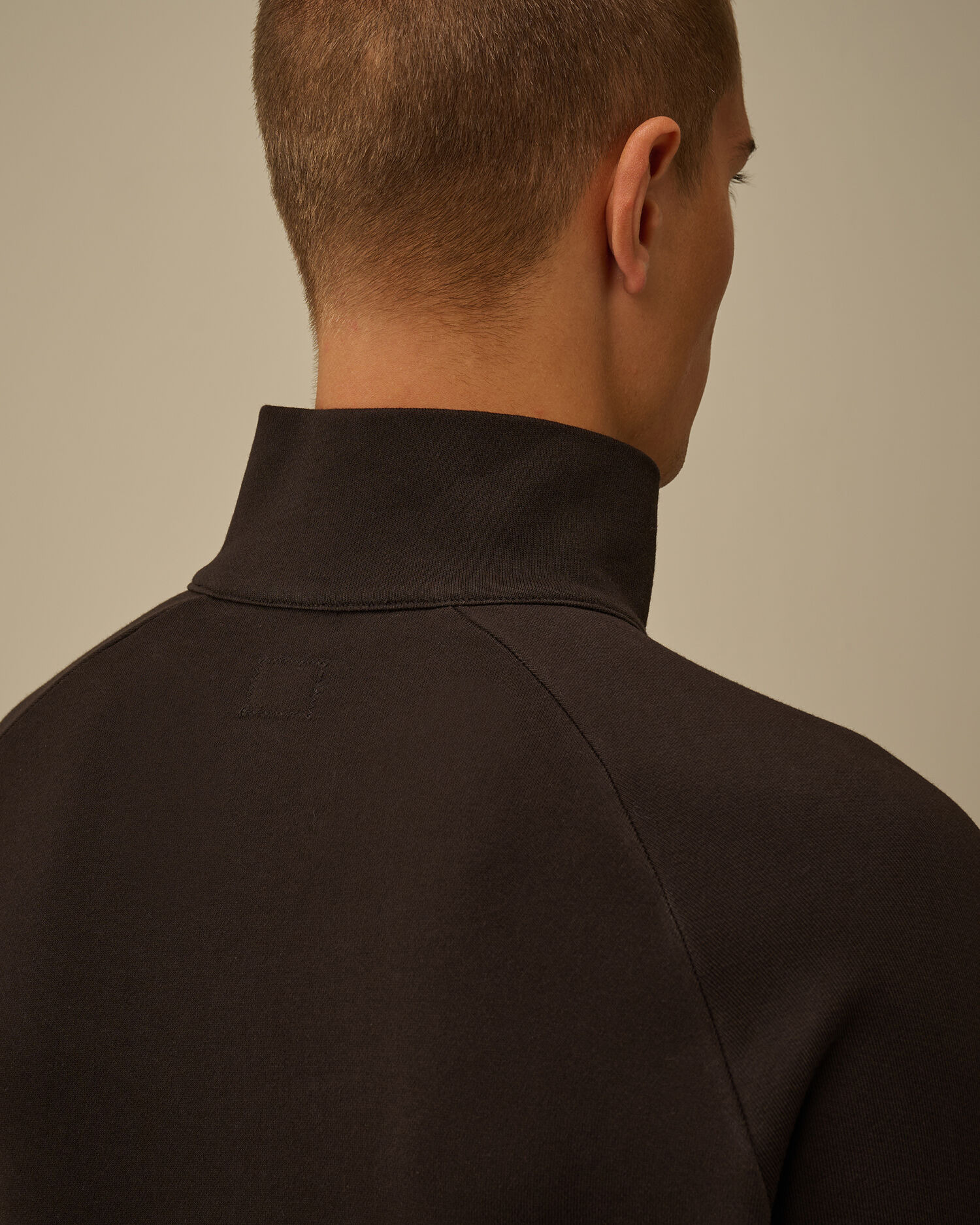 Diagonal Raised Fleece Half Zip Sweatshirt - 6