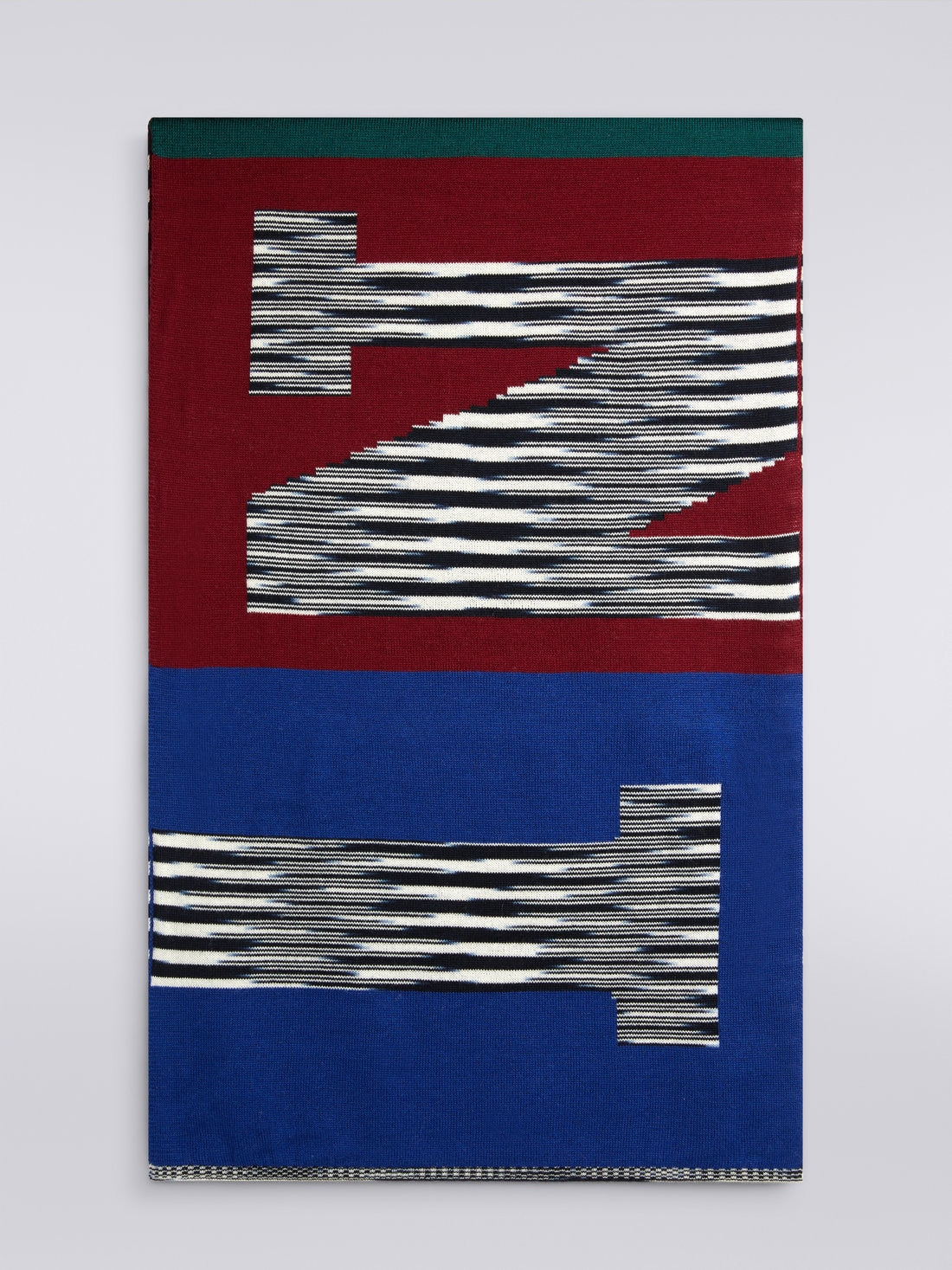 Wool scarf with logo lettering - 1