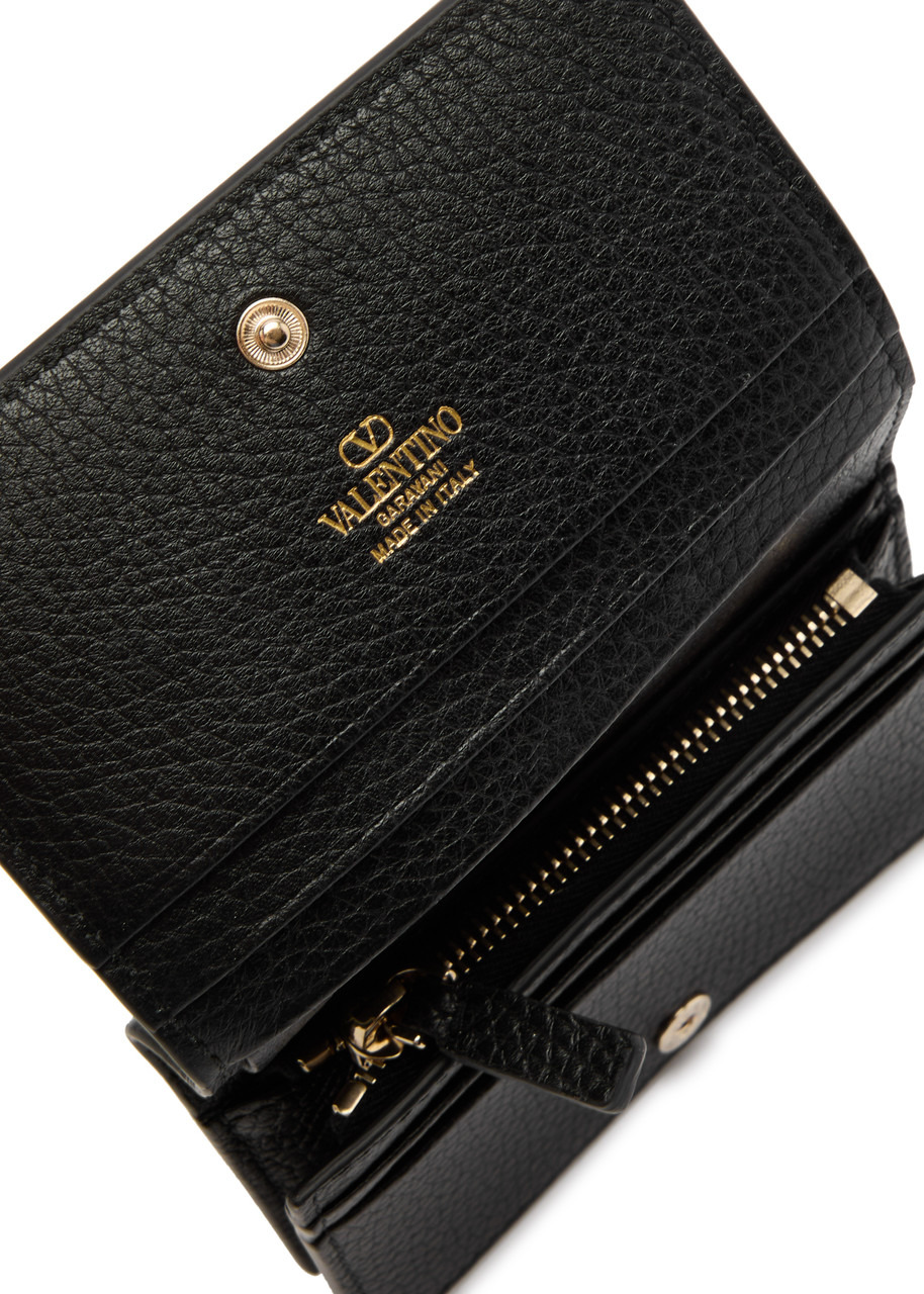 Valentino Rockstud Grained Leather Wallet - 4