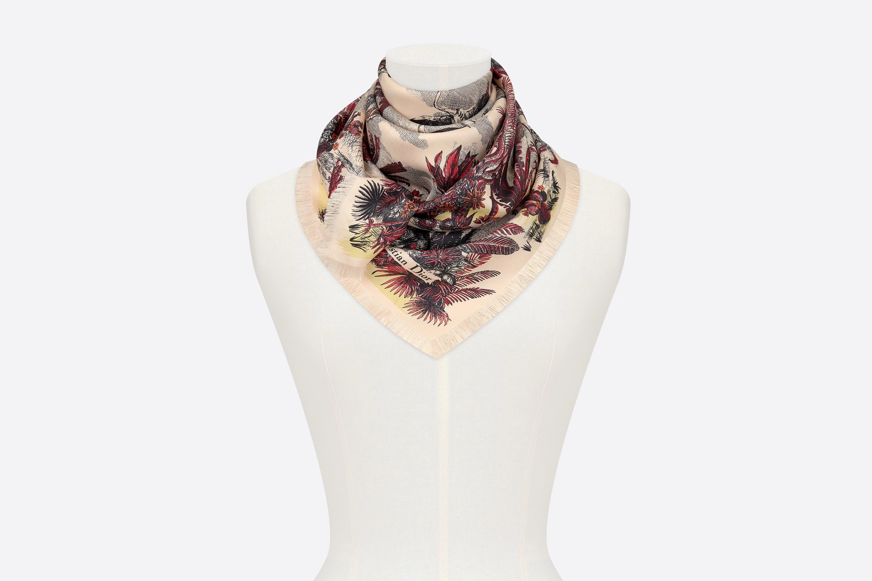 Toile de Jouy Tropicalia Square Scarf 90 - 2