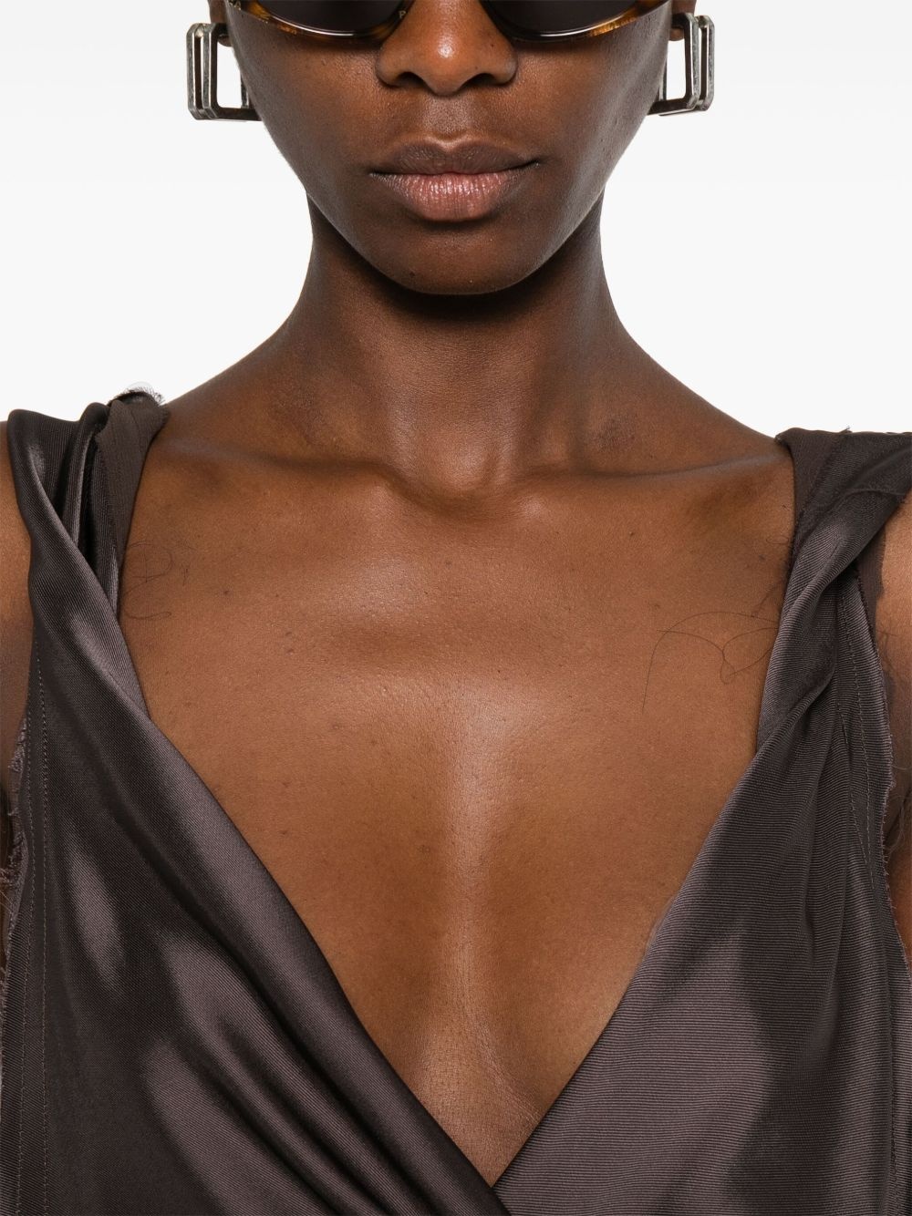 twist-detailing midi dress - 5