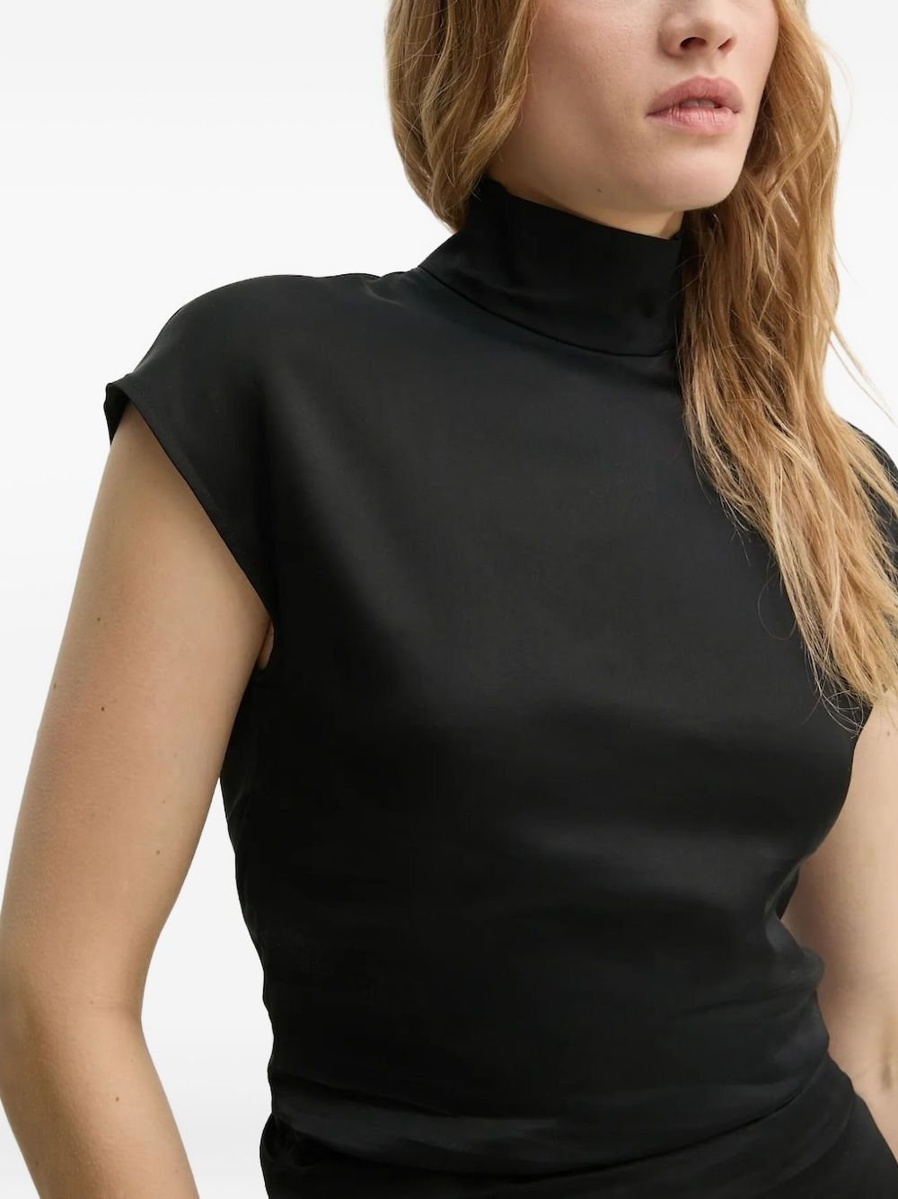 turtleneck short-sleeves blouse - 3
