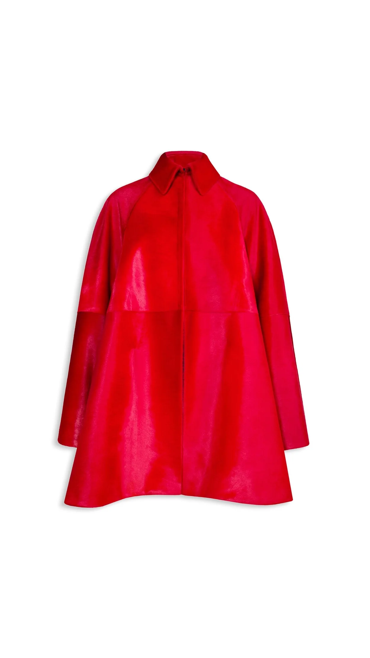 PONY CALFSKIN A-LINE COAT - 1