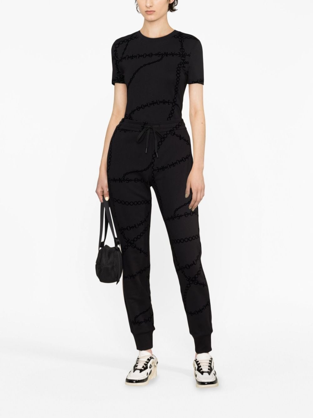 chain-print cotton track pants - 2