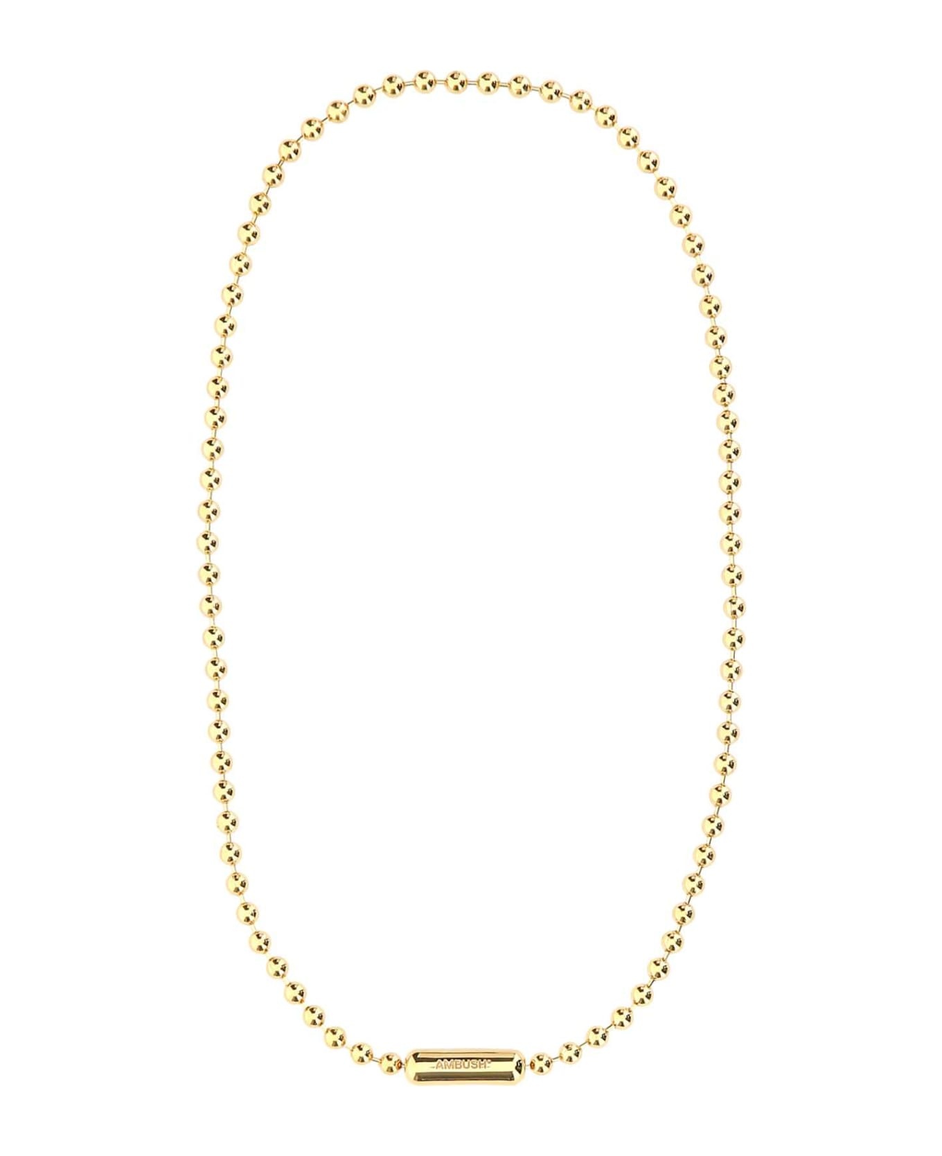 Gold 925 Silver Ball Chain Necklace - 1