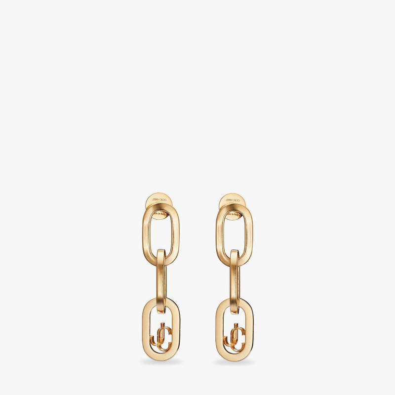 JC Chain Earrings
Gold-Finish Metal JC Chain Earrings 1