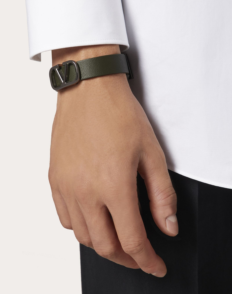 VLogo Signature Leather Bracelet 5