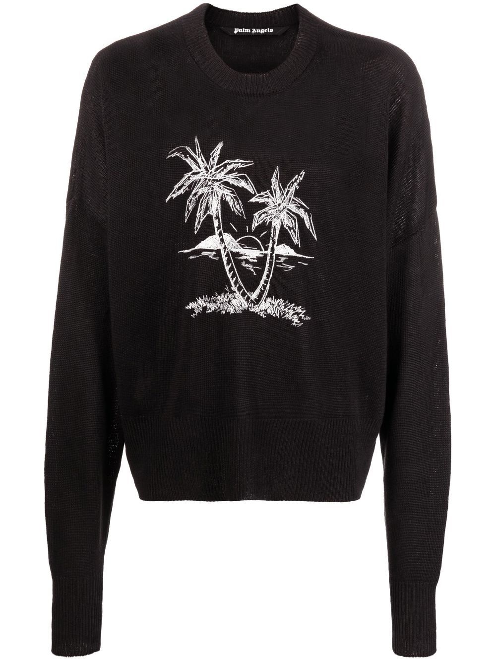 Palm Tree-print linen jumper - 1