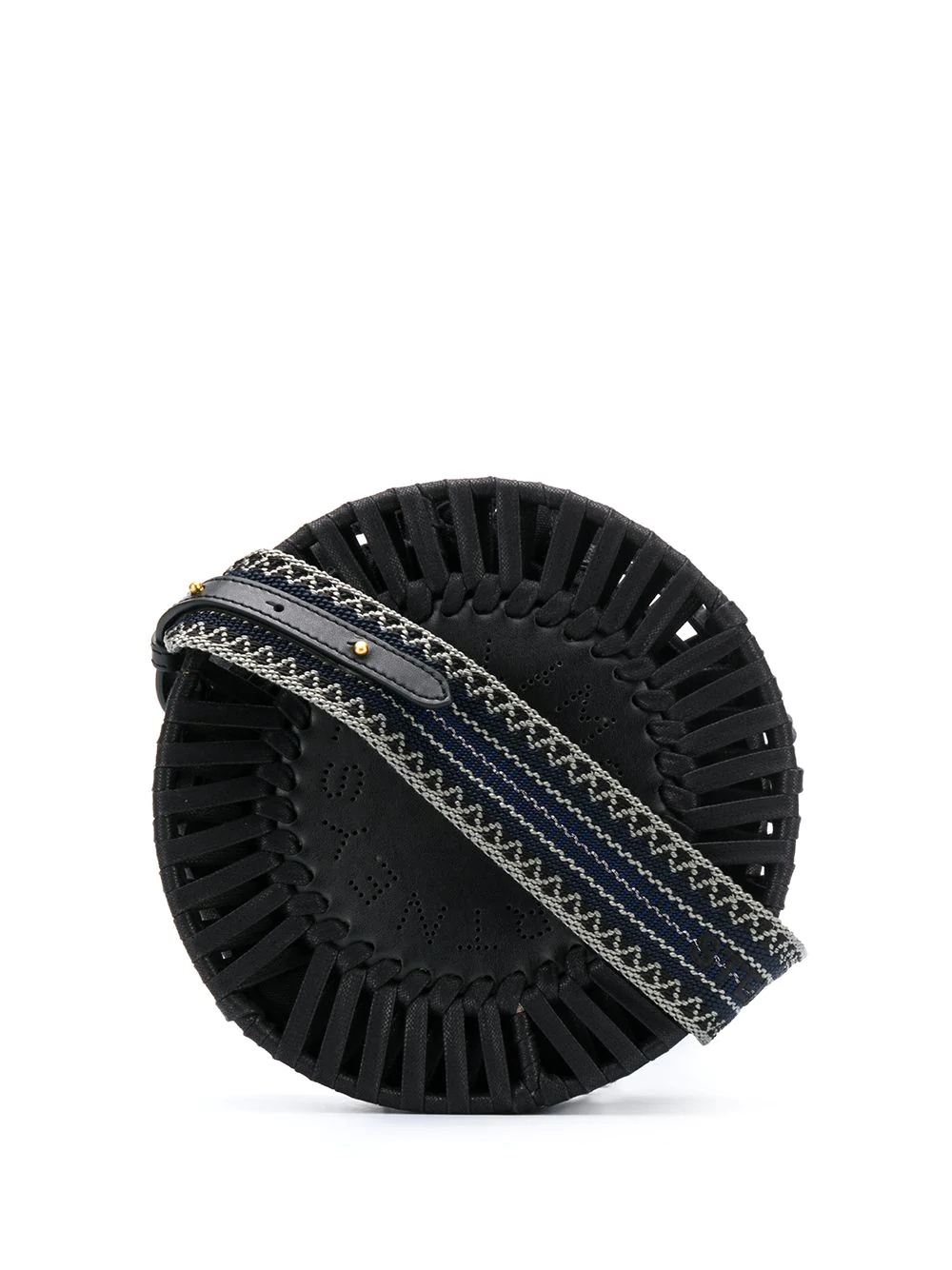 round lattice trim logo bag - 1