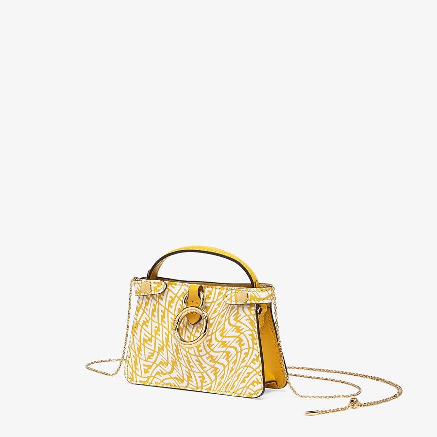 Yellow leather charm - 2