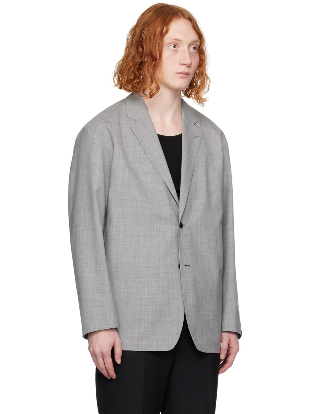 Gray Tailored Blazer - 2
