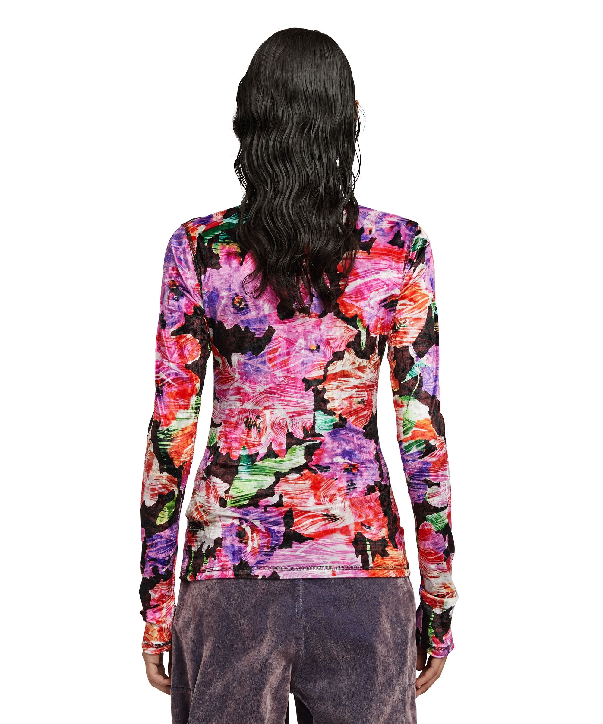 Elasticized blouse with "Blossom Hallucination" print - 3