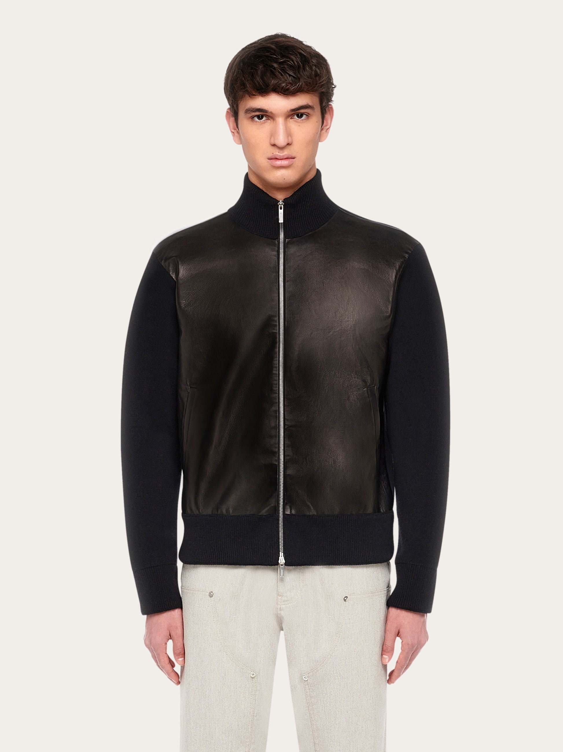 Blouson with leather inserts - 2
