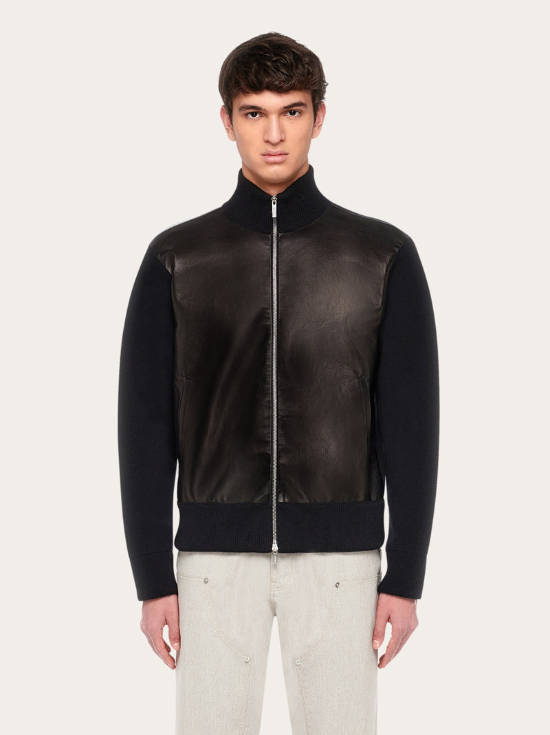FERRAGAMO Blouson with leather inserts outlook