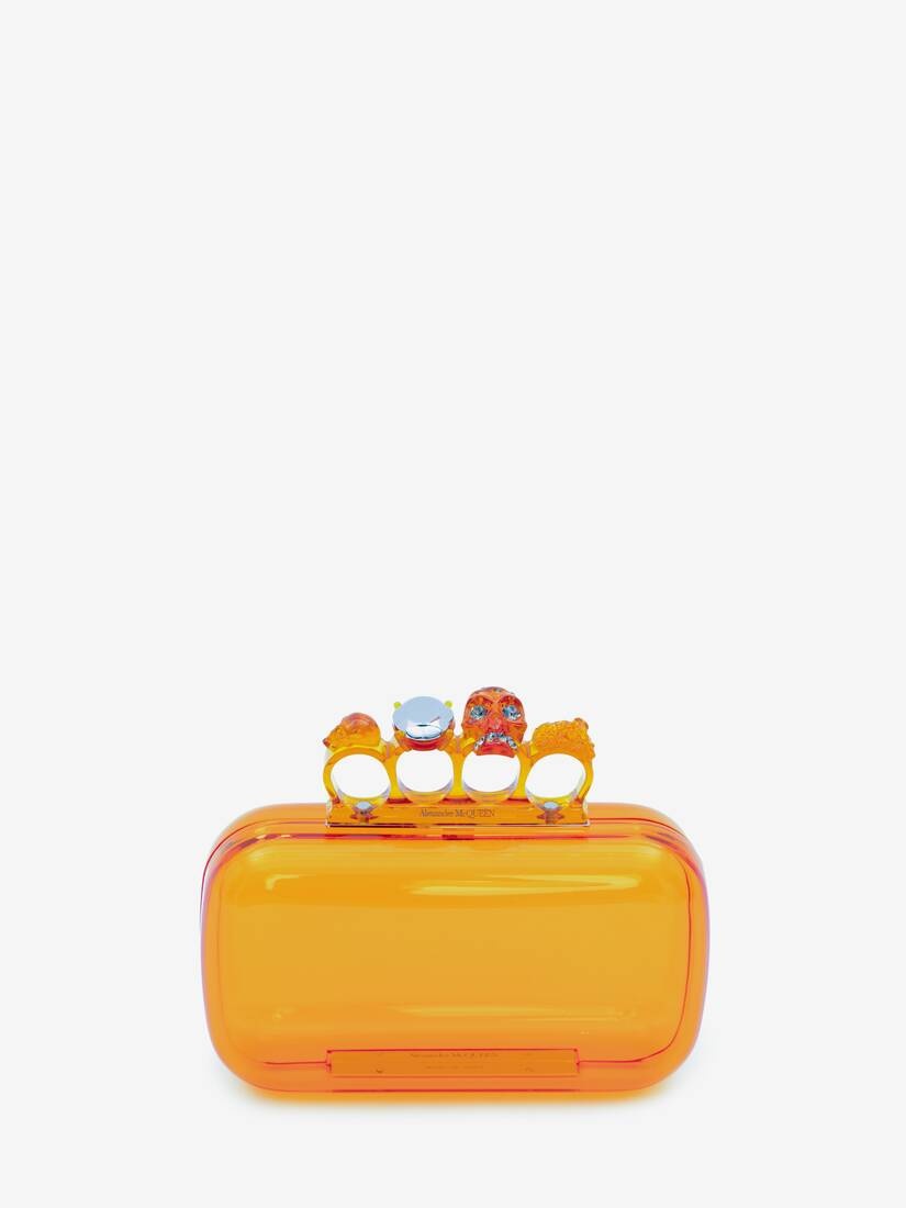 Skull Four-ring Clutch in Orange - 1