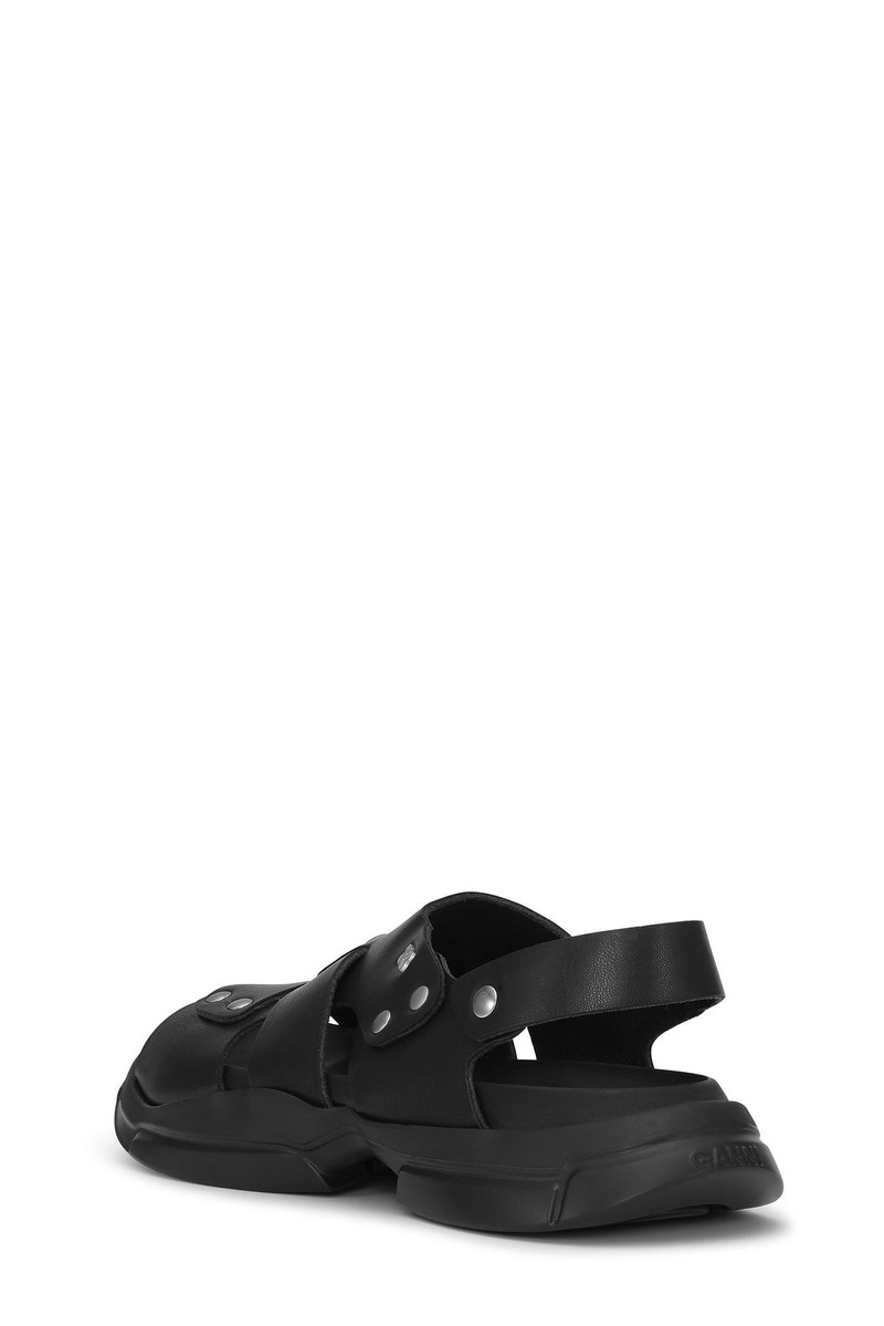 BLACK LIGHT WEIGHT EVA ASYMMETRICAL SANDALS 3