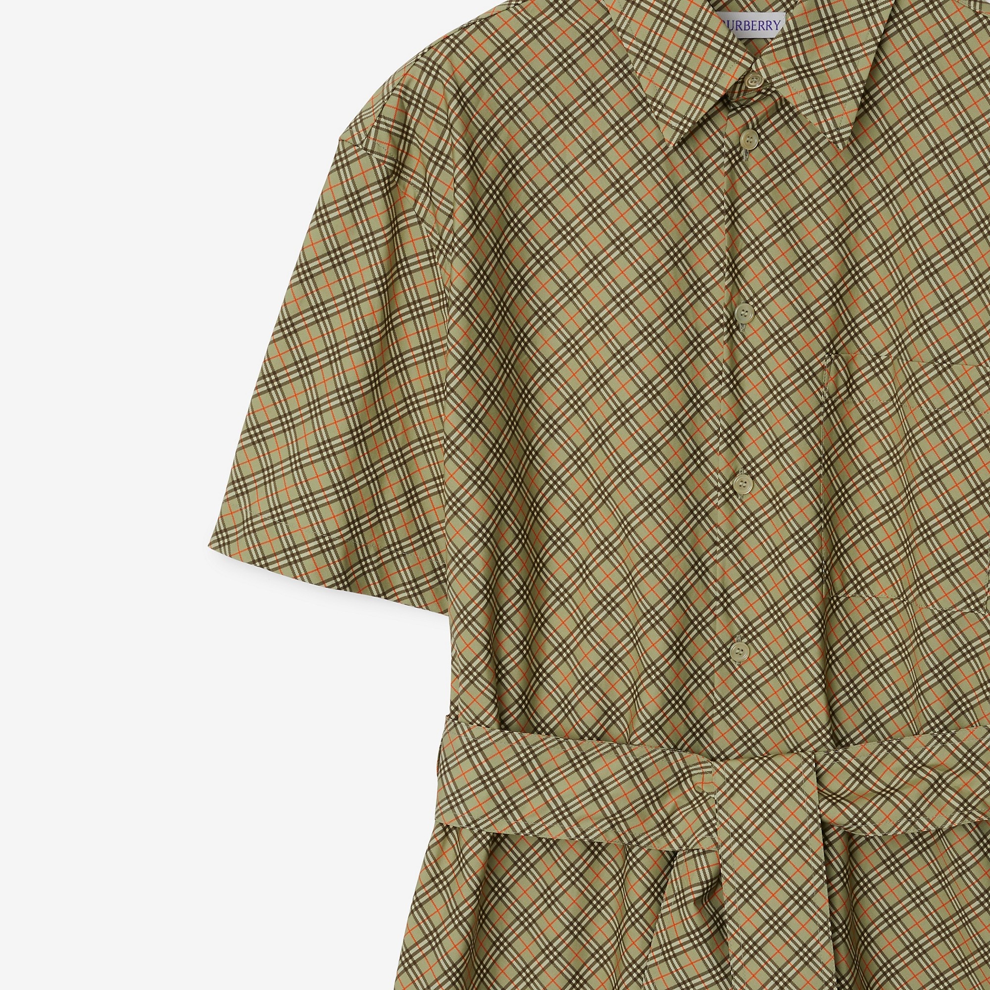 【関税＆送料込み】Burberry Cotton Shirtdress Burberry Belted Cotton Shirt Dress | Blue | FARFETCH JO
