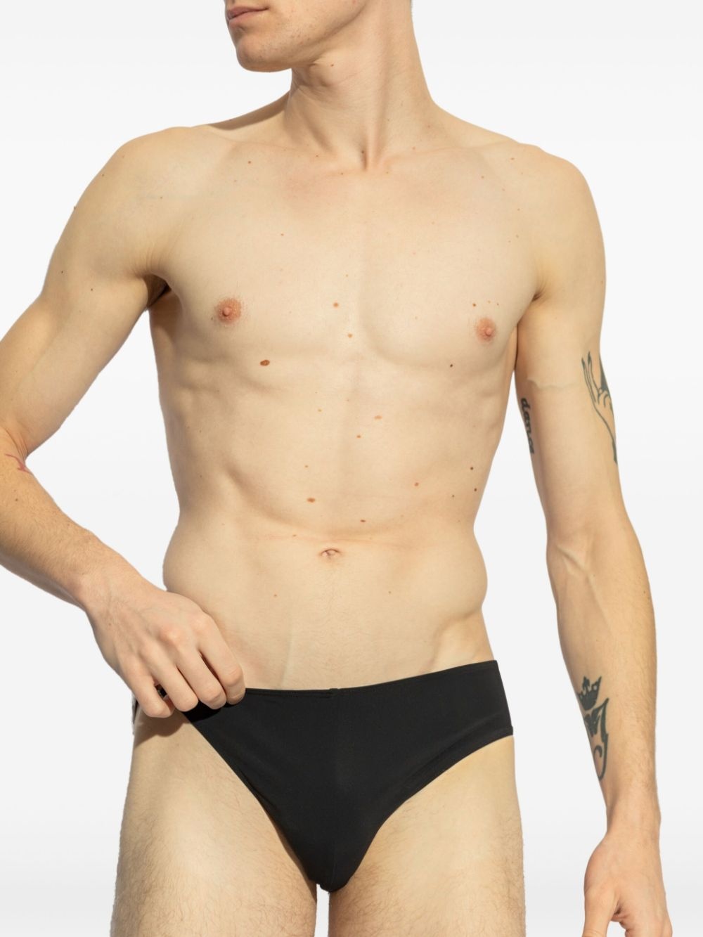 plaque-detail swimming trunks - 2
