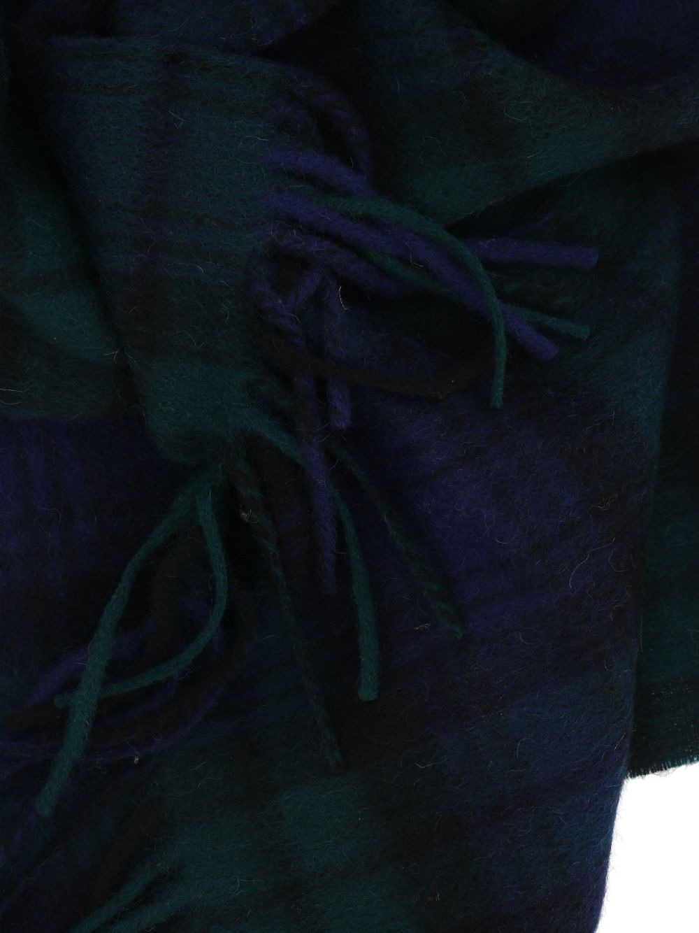 check-pattern wool scarf - 3