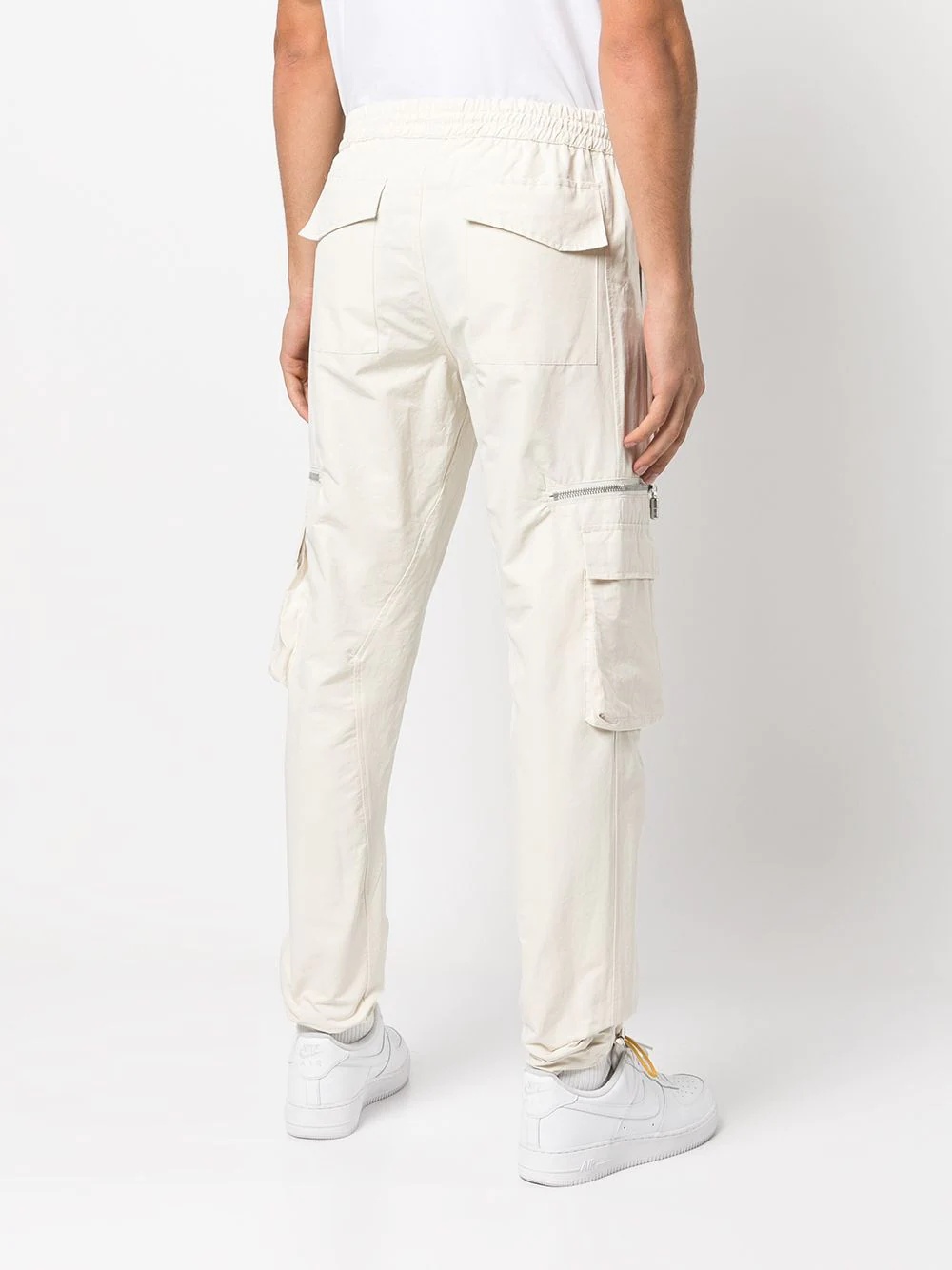 cargo-pocket slim trousers - 4