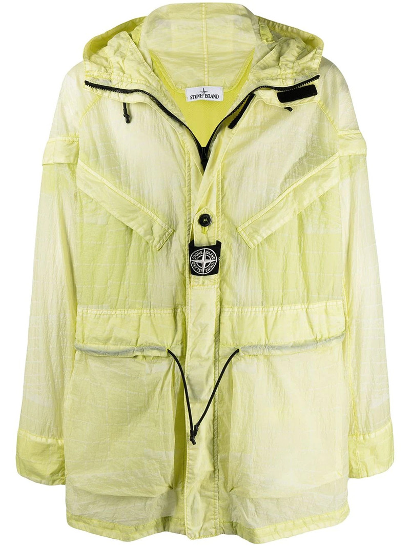 reflective grid parka coat 1