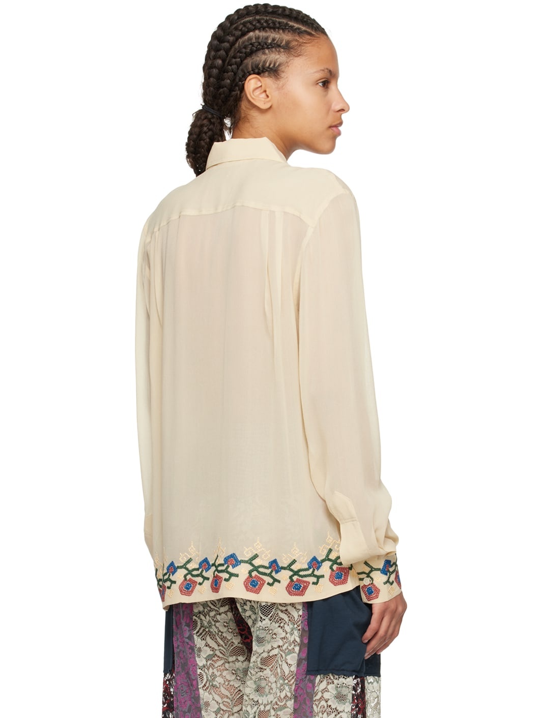 Beige Flowering Liana Shirt - 3