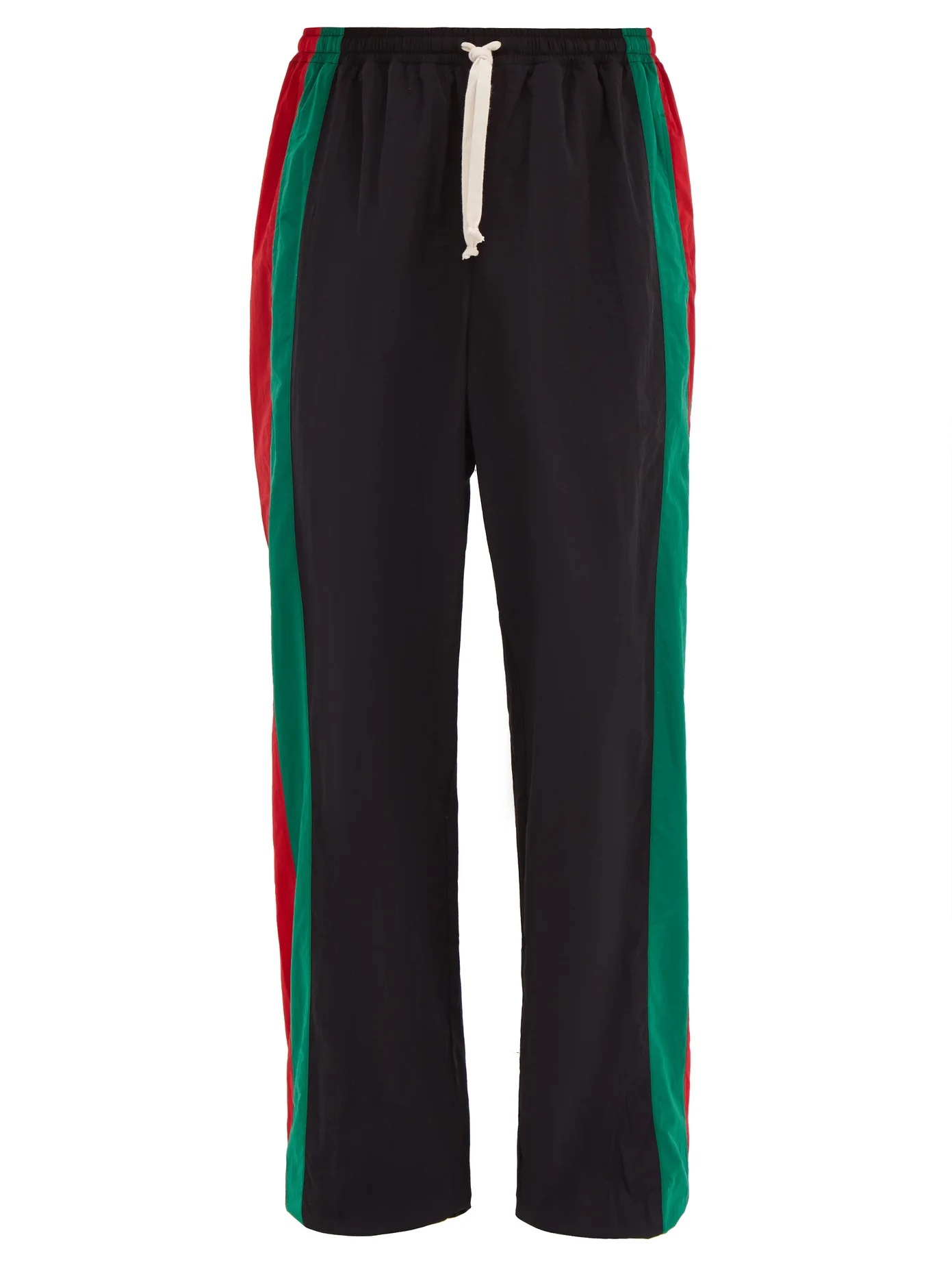 Web-stripe cotton track pants - 1