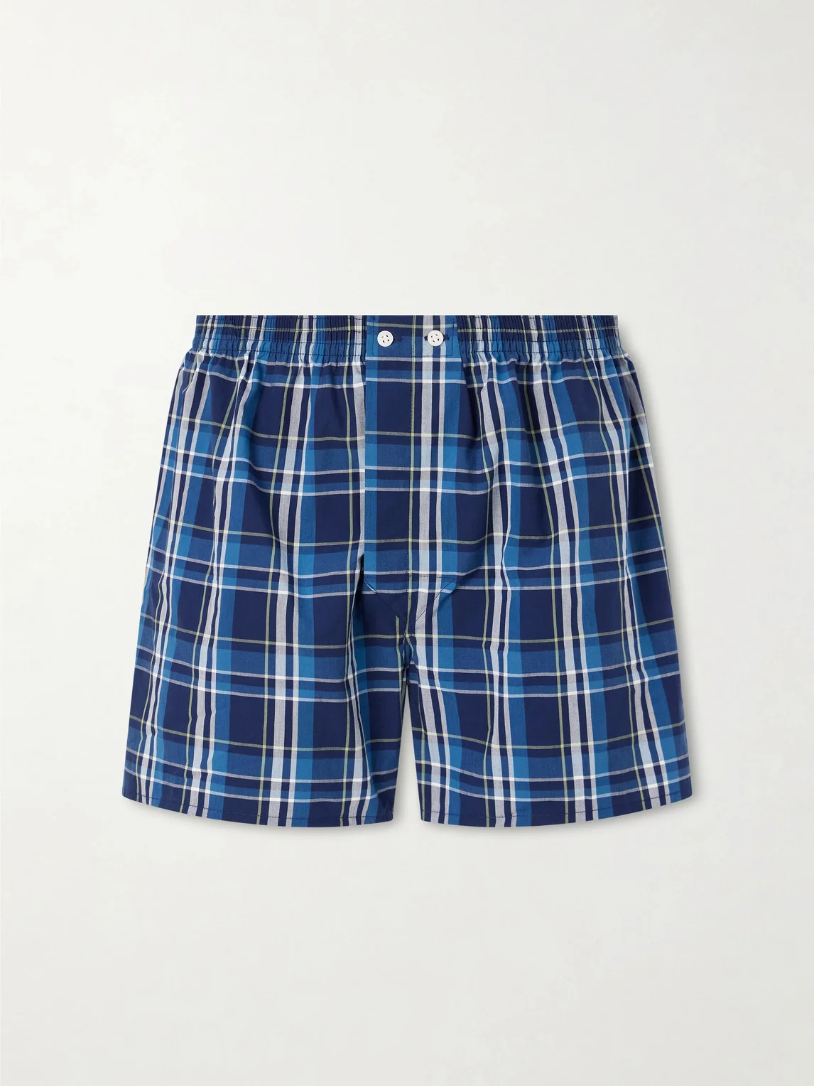Barker 42 Checked Cotton-Jersey Boxer Shorts - 1