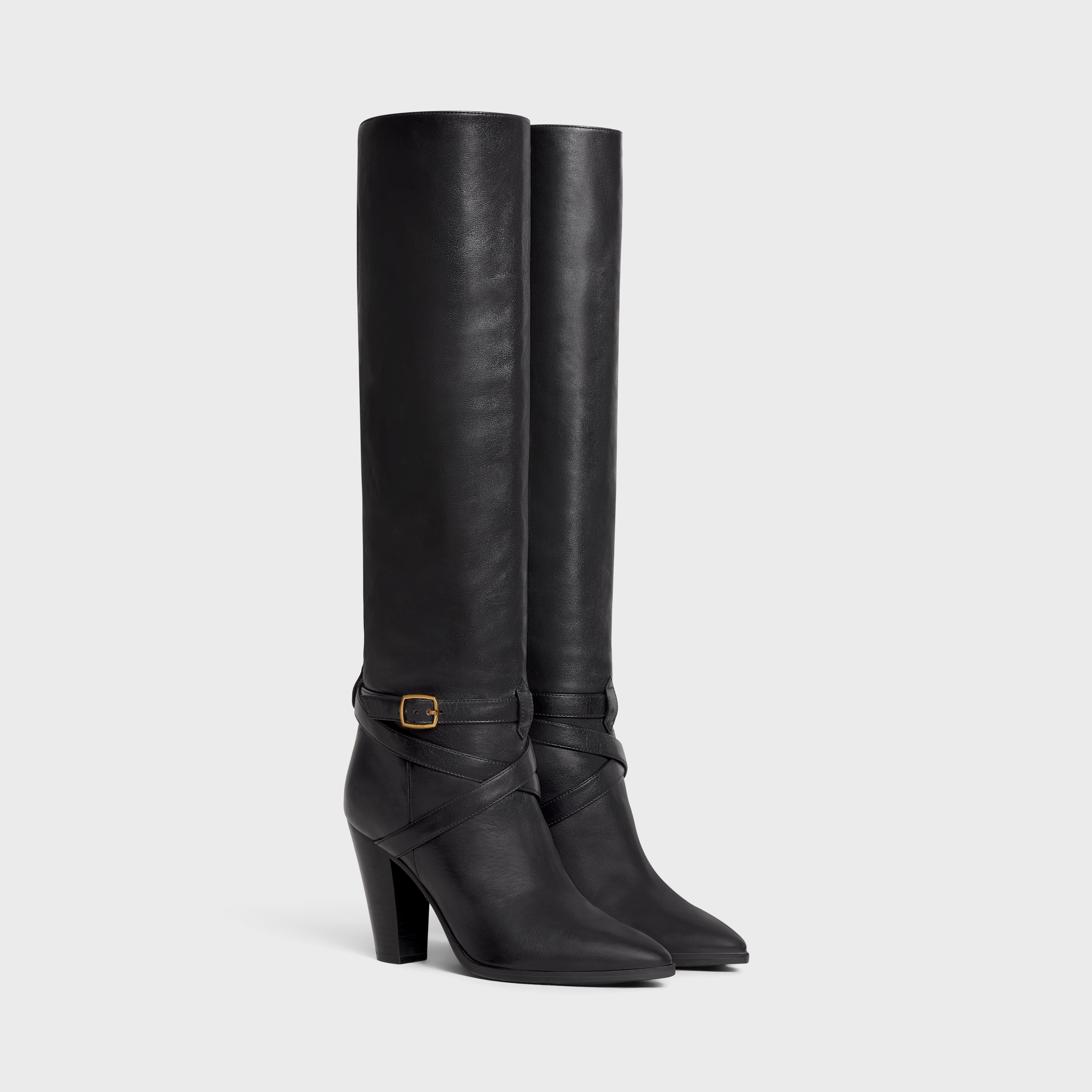 HIGH SLOUCHY BUCKLE BOOT CELINE WILTERN in CALFSKIN - 2