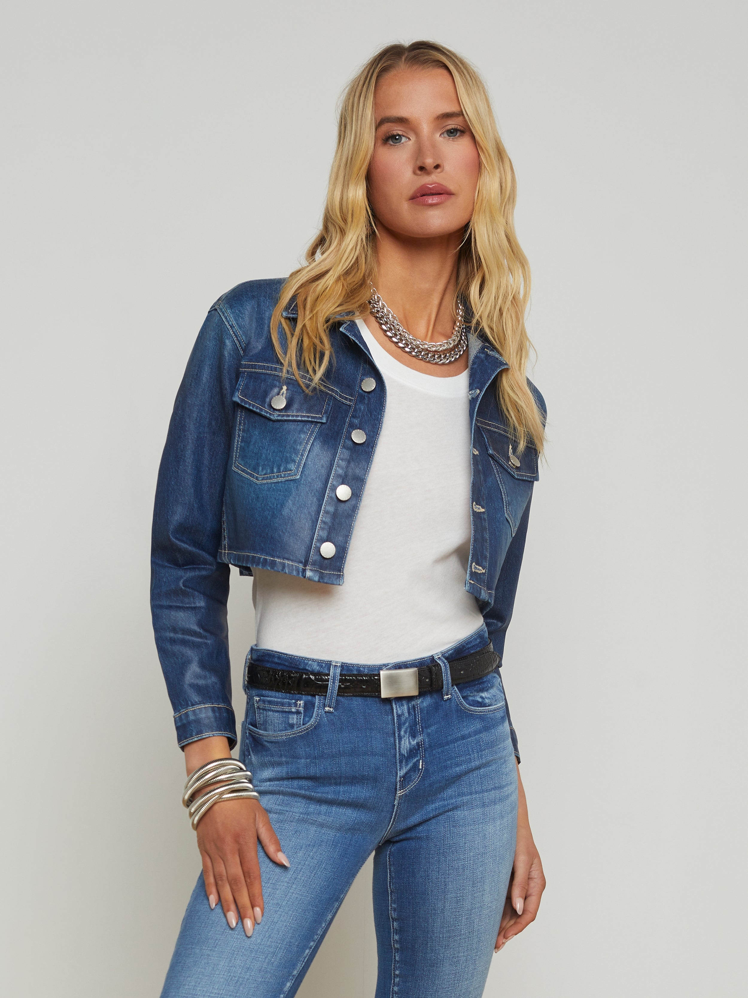 Genevie Coated Denim Jacket - 3