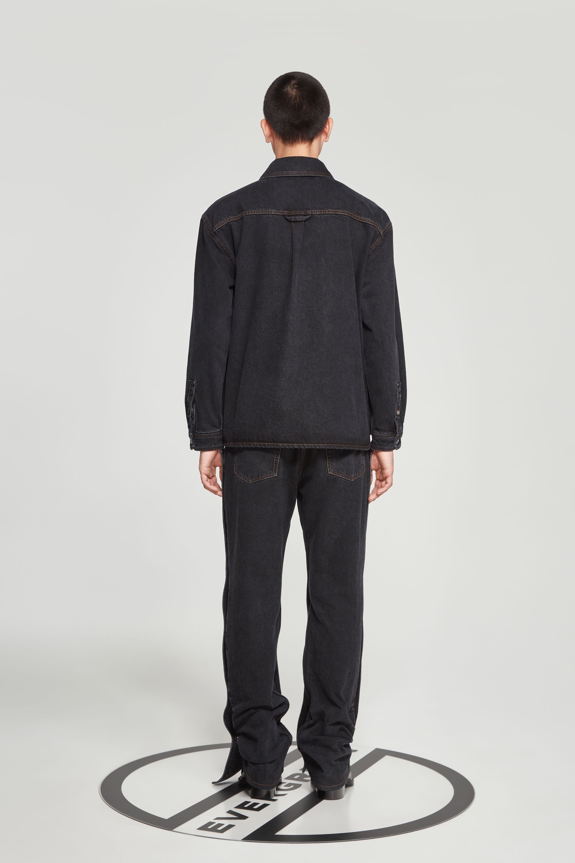 Classic Button Panel Denim Shirt - 7