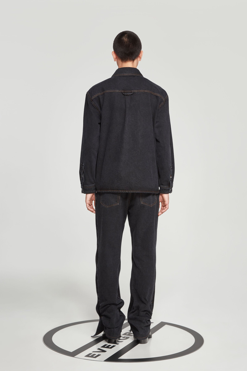 Classic Button Panel Denim Shirt 7