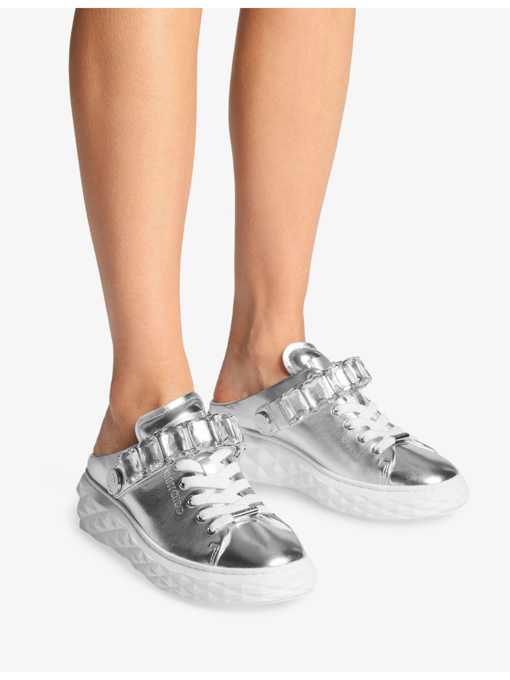 Diamond Sling Leather Low-Top Trainers - 6