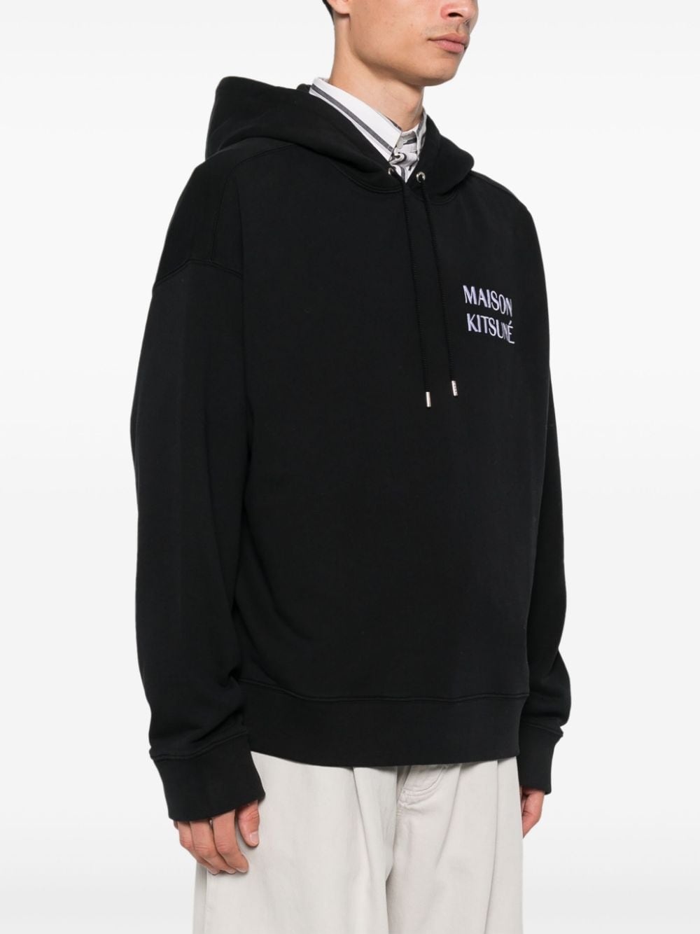 Waterfall-print hoodie - 3
