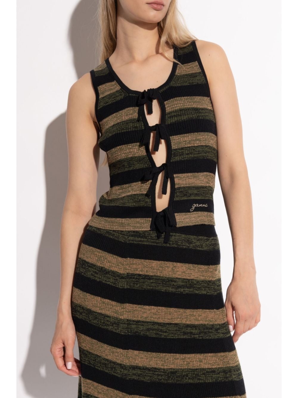 striped knitted top - 3