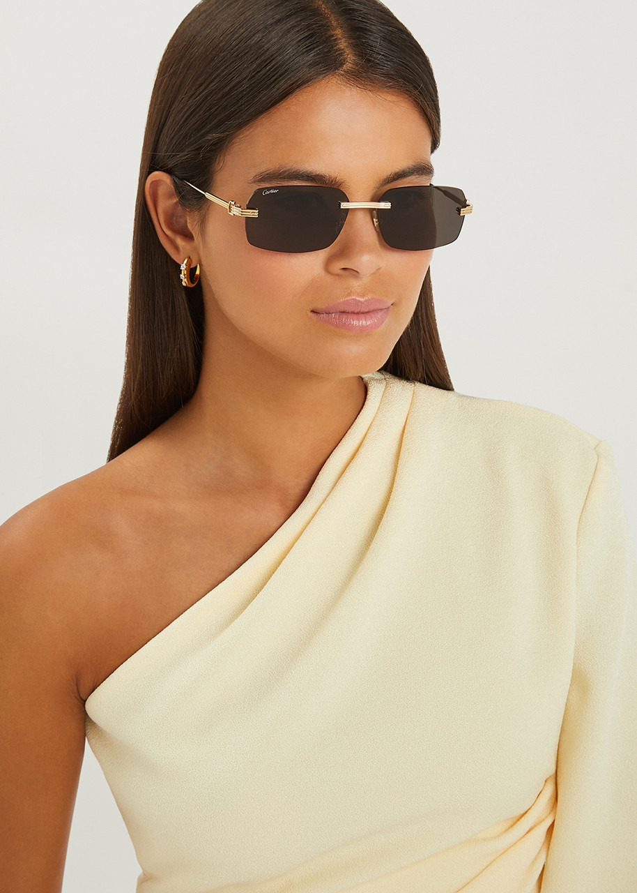 Cartier Première De Cartier Gold-tone Rimless Sunglasses, Sunglasses - 4