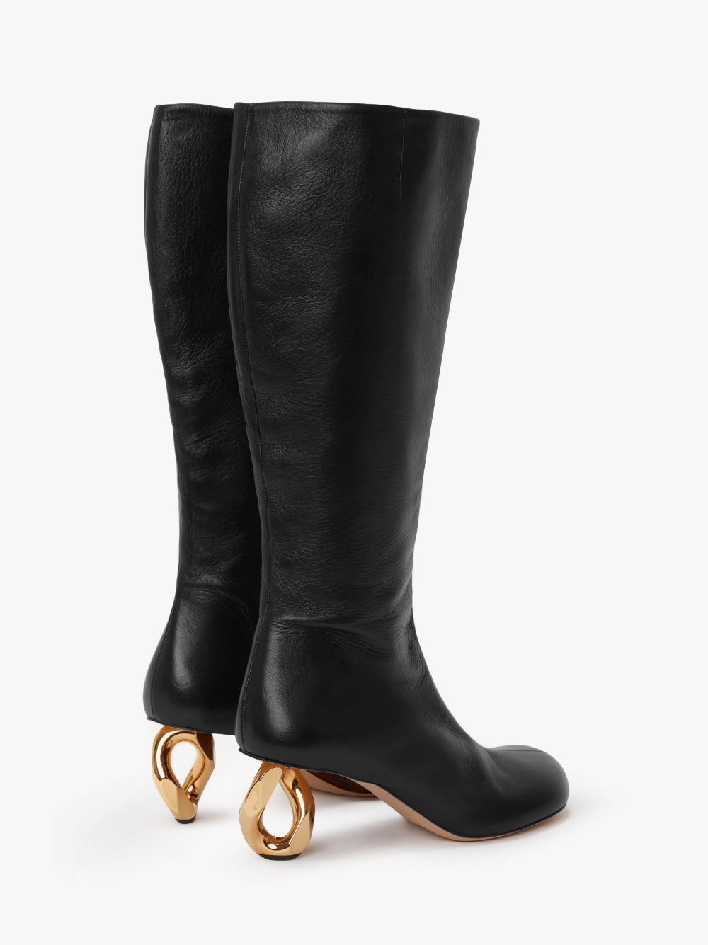 CHAIN HEEL HIGH BOOTS - 3
