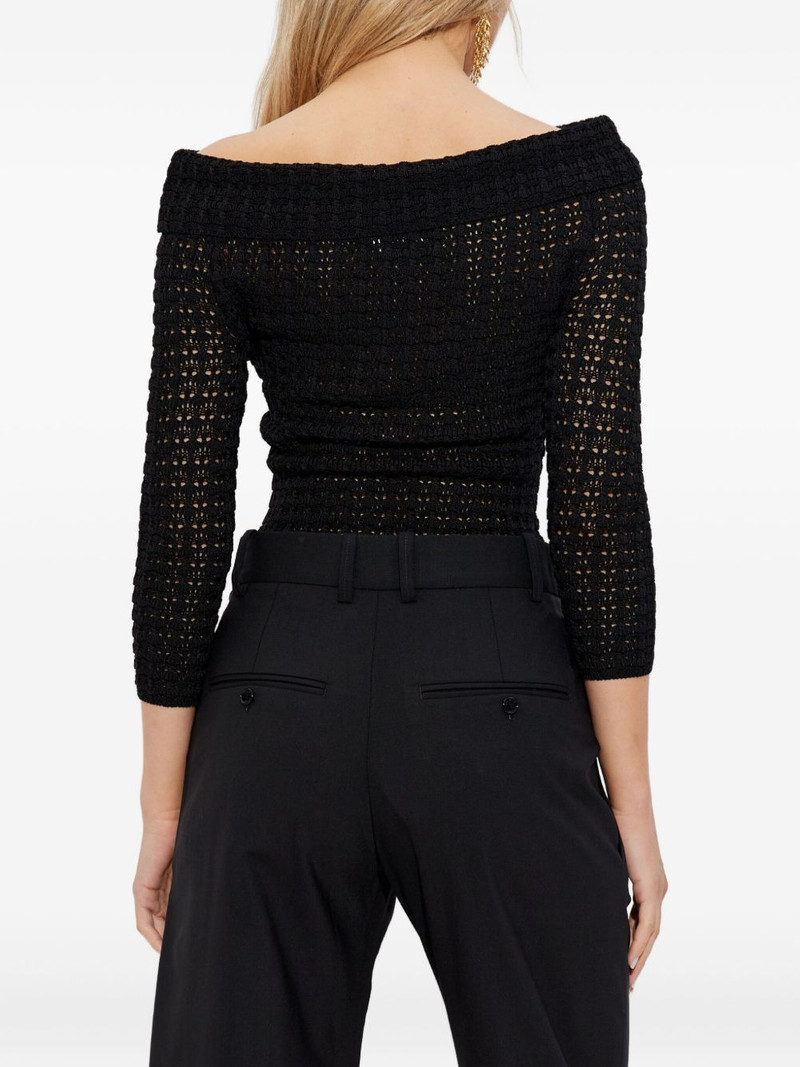 off-shoulder knitted top 4