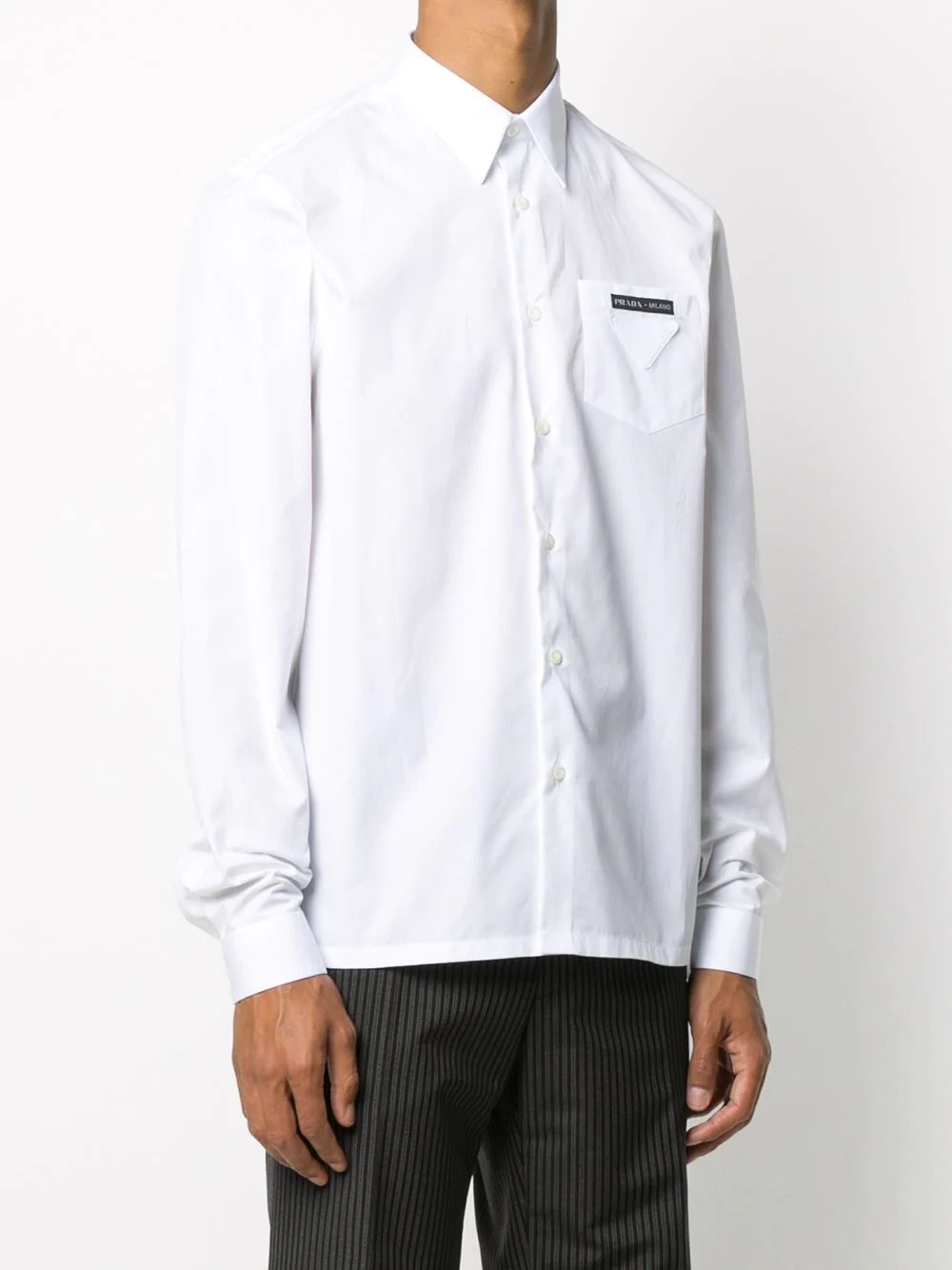 pocket logo buttoned shirt - 3