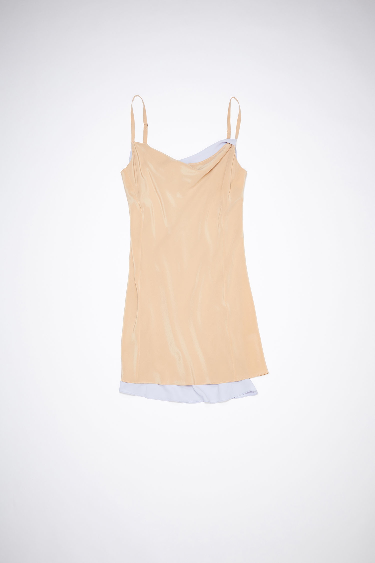 Fitted slip dress - Sand beige - 1