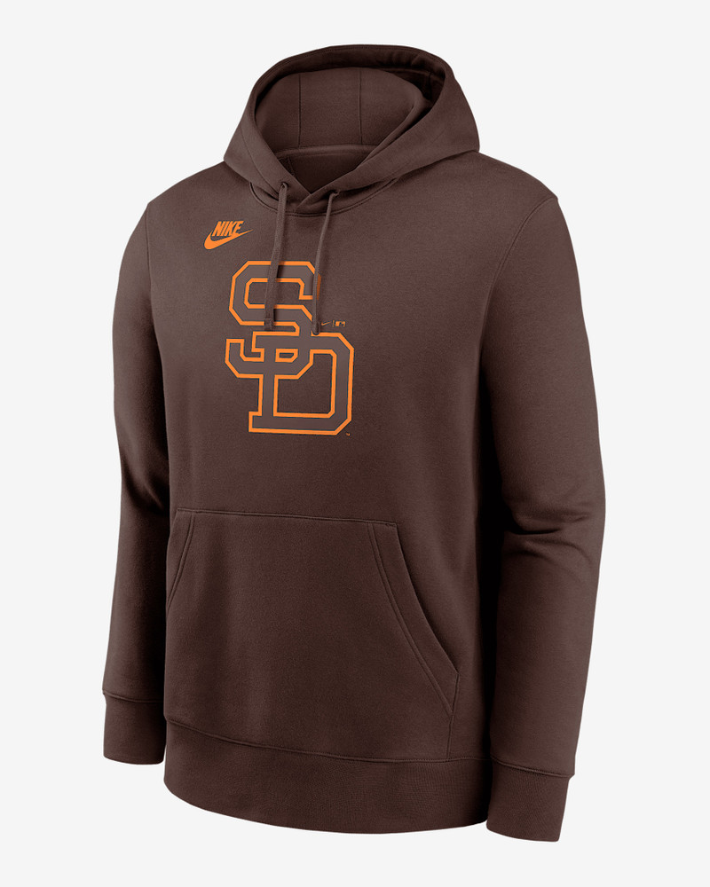 San Diego Padres Cooperstown Logo Club Men's Nike MLB Pullover Hoodie 1