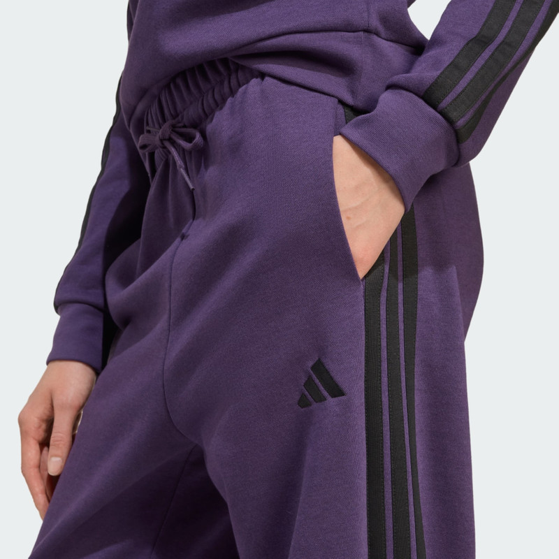 Essentials 3-Stripes Fleece Loose-Fit Pants 5