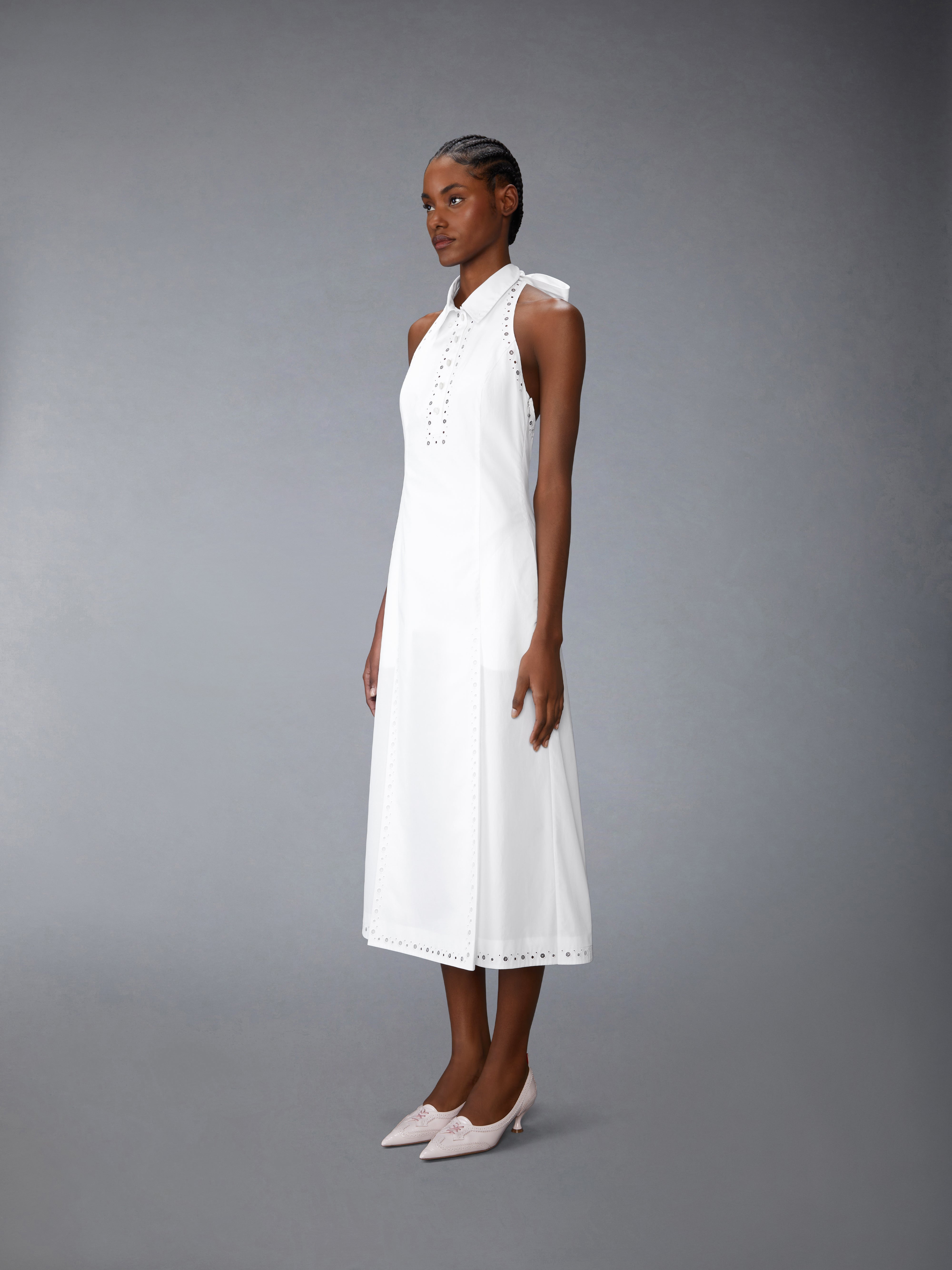 ANGLAISE AND POPLIN POLO HALTER DRESS - 3