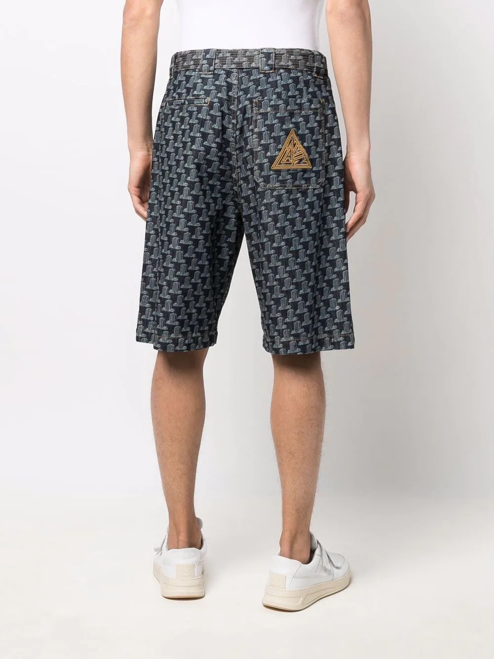 geometric-print bermuda shorts - 4